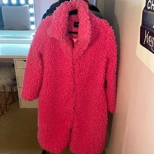 Beautiful hot pink teddy coat!!! N/without Tags